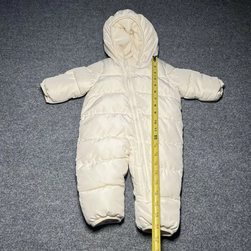 GAP Cream Puffer Hooded One-Piece Snowsuit